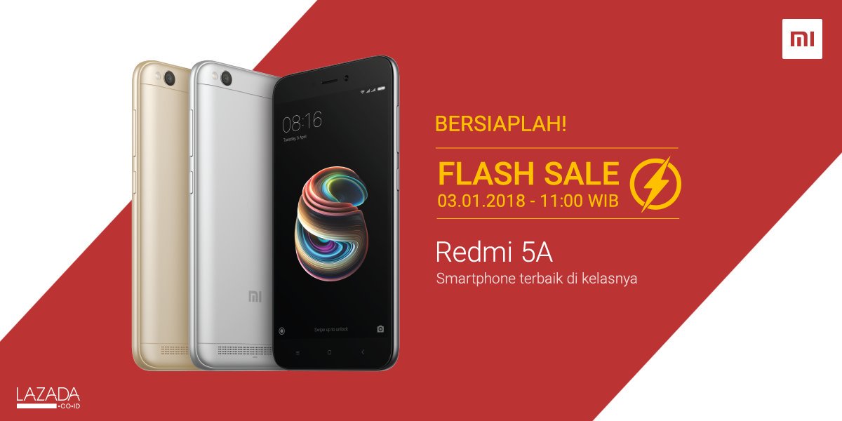 Udah pada siap buat flash sale #Redmi5A di <a href="/LazadaID/">Lazada</a> jam 11.00 
Ayo kita bertarung bersama Xoob, tinggal 10 menit lagi nih 😂😂😂 
#HapeTerbaikDiKelasnya