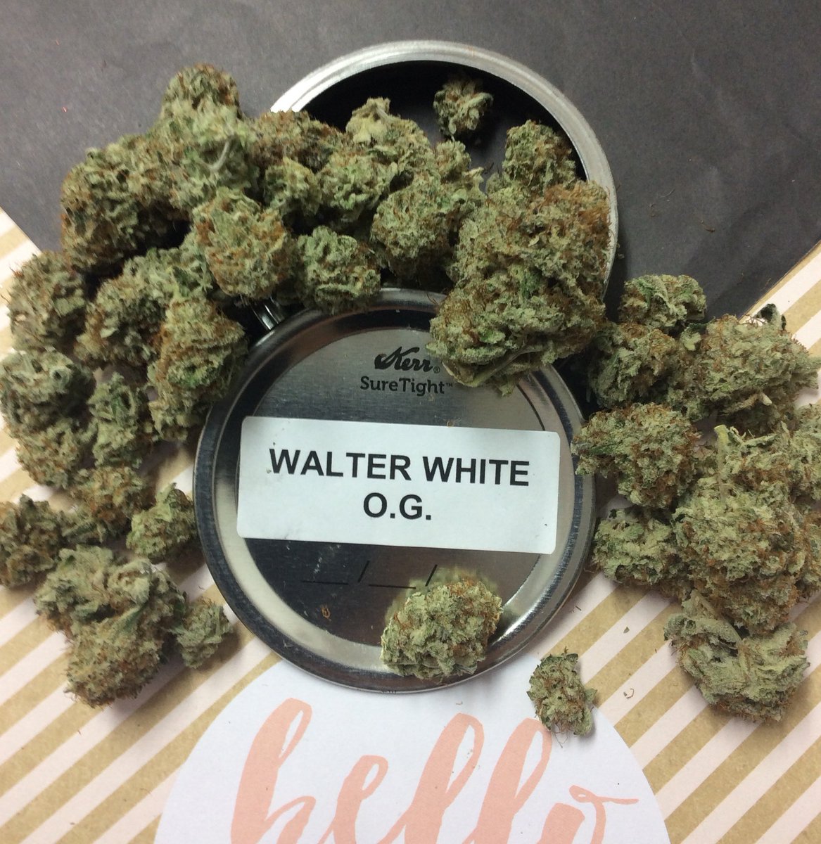 Trevi420's tweet photo. Check out our top shelf Indica strain Walter White OG!! Perfect to help you relax at the end of the day! #cannabis #indica #relax https://t.co/NPCIc0vP8l