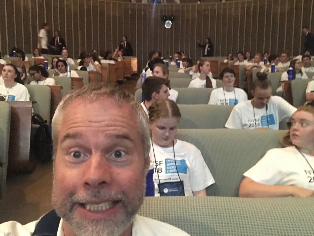 ProfBenEggleton's tweet image. Shine done packed with bright year 12 students at @NYSFoz #nysf2018 about to have world rocked by me - we will see