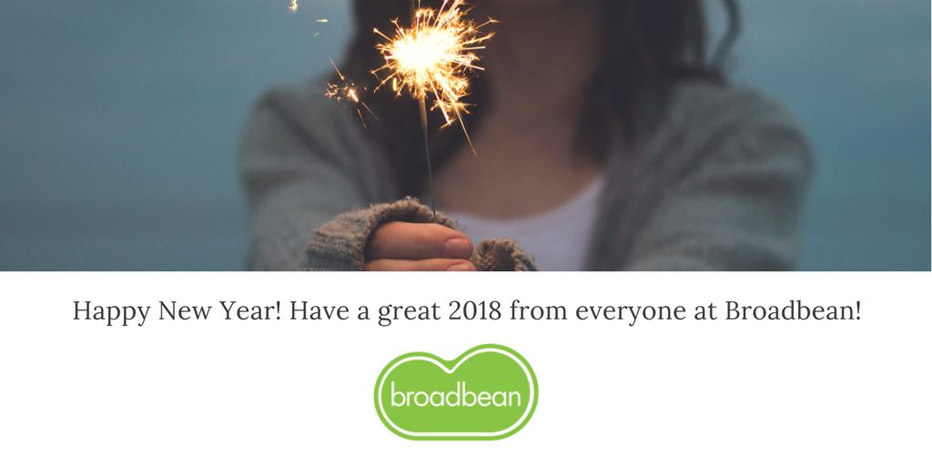 BroadbeanGlobal's tweet photo. Happy new year from all of us here at Broadbean #2018 #makeitagoodone #makingrecruitmentsimple https://t.co/DYD9KWSuBE