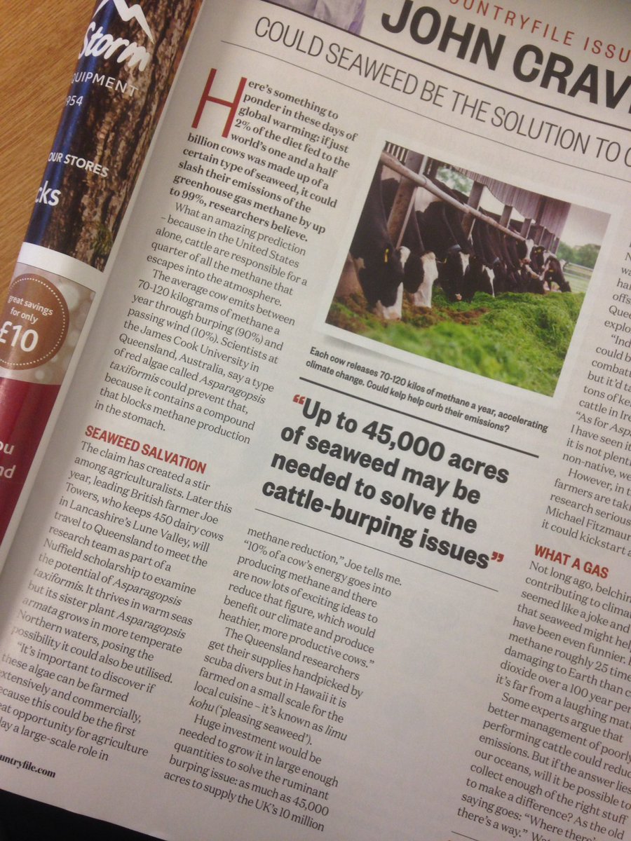 John Craven has been speaking to Joe about our plans to tackle methane emissions from cows in this months copy of @BBCCountryfile magazine