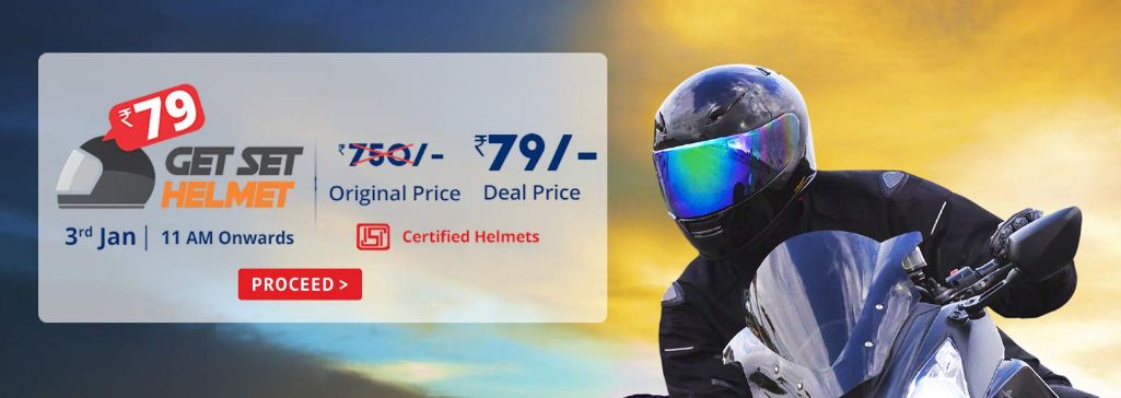 offer_dekho's tweet photo. Droom.in flash Sale | Get #Helmet worth Rs.750 at Rs. 79 | Sale starts on 3rd Jan, 11Am onwards. #OfferDekho
https://t.co/gzkCVdahdT https://t.co/WjLQboA49Z