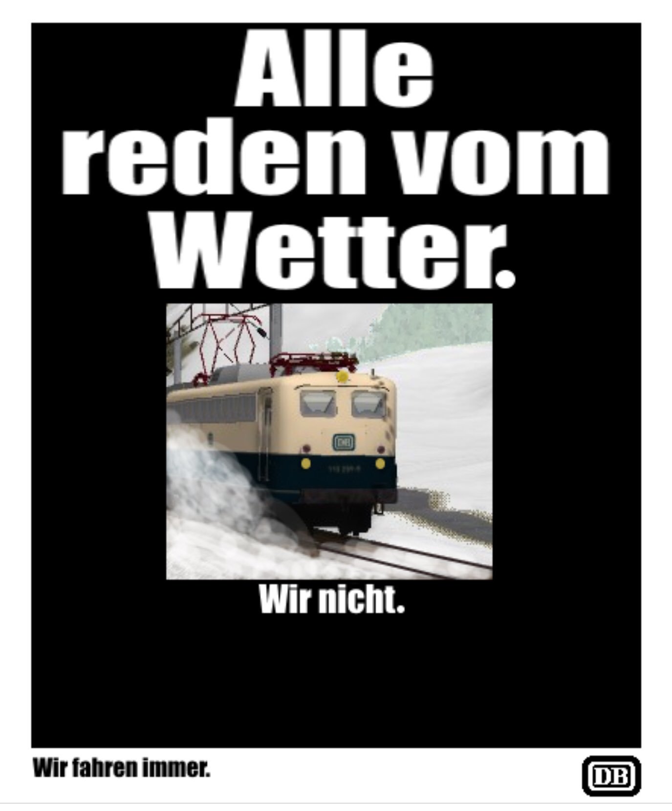 Eisenbahnen als Schönwetterbahnen ÖBB SEV Schnee Regen Wind