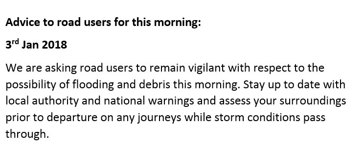 MetEireann's tweet photo. Advice to road users for this morning:

3rd Jan 2018 https://t.co/9N64iWvwfG
