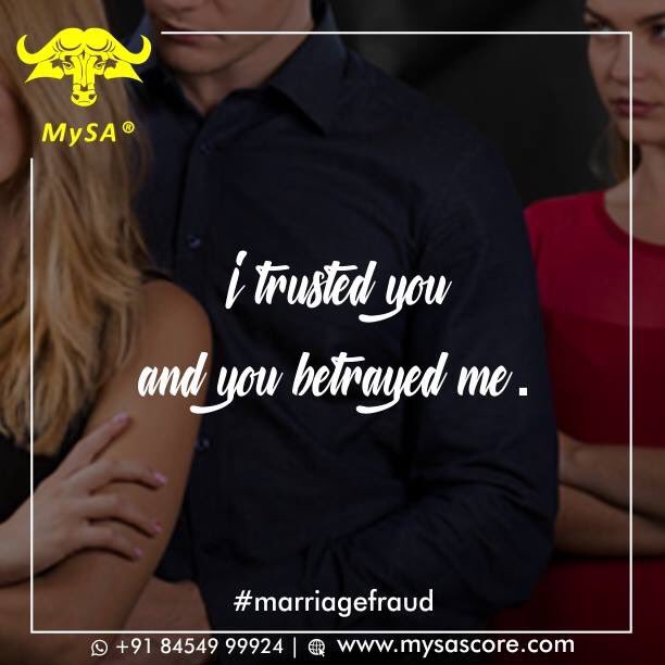 MySAscore's tweet photo. Be #careful who you #trust.
Check MySA Score before trusting!
Visit Us: https://t.co/iQQtt79YTJ
#socialrating #socialscore #rating #online #fraud #beware #trust #cheating #checkscore #marriage #awareness #advice #knowyourworth #becareful #loyal #loyalty #wedding https://t.co/6f1w7MqQC9