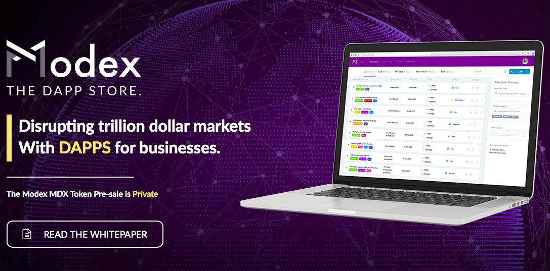 modex_tech's tweet image. As we&apos;re starting the new year, our objective and main focus for 2018 is to disrupt trillion dollar markets with DAPPS for businesses. Read more about it in our white paper.➡️📄 modex.tech/documentation/… #Modex #ModexICO #SmartConstracts #Decentralize #Blockchain