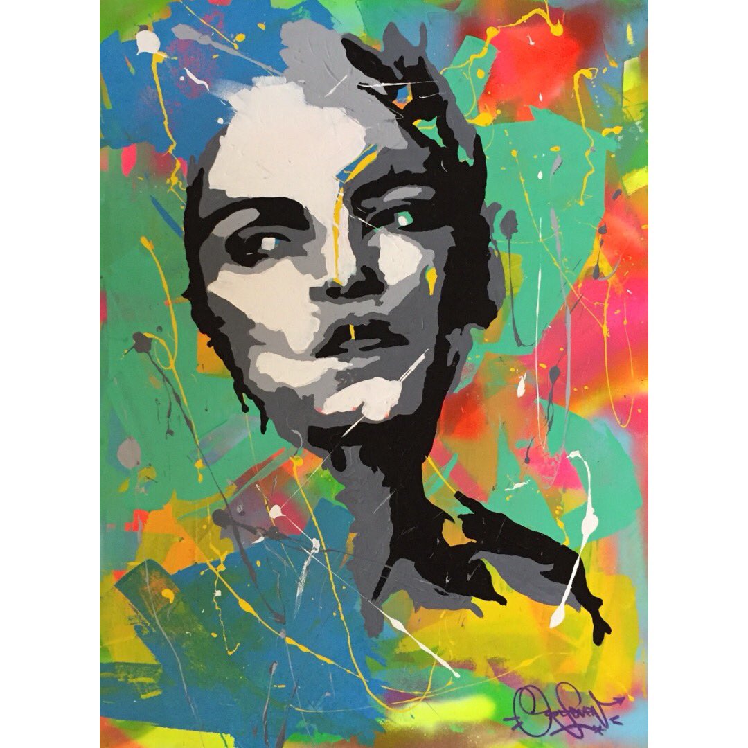 osa_seven's tweet photo. ~Inkscapes and Faces~
Splashes of colours on monochrome faces.
Images of places told through splattered stories.
A thought, a look, a memory of vibrant inkscapes.
32x24 -,WS matte,Acrylic,paint marker,Spray Paint #OsaSeven #art #Inkscapes #kumanation #a2creative #trellis https://t.co/VJo4qYrm4p