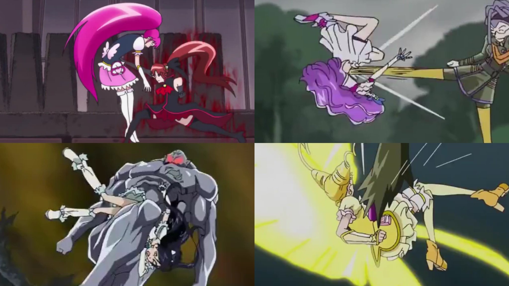 ルーム プリキュアのバトルは時にシビアです アンラブリーに腹パンされるキュアラブリー アナコンディに前蹴りされるミルキィローズ エターナルの館長に爪先蹴りされるキュアレモネード イルクーボに膝蹴りされるキュアホワイト Precure