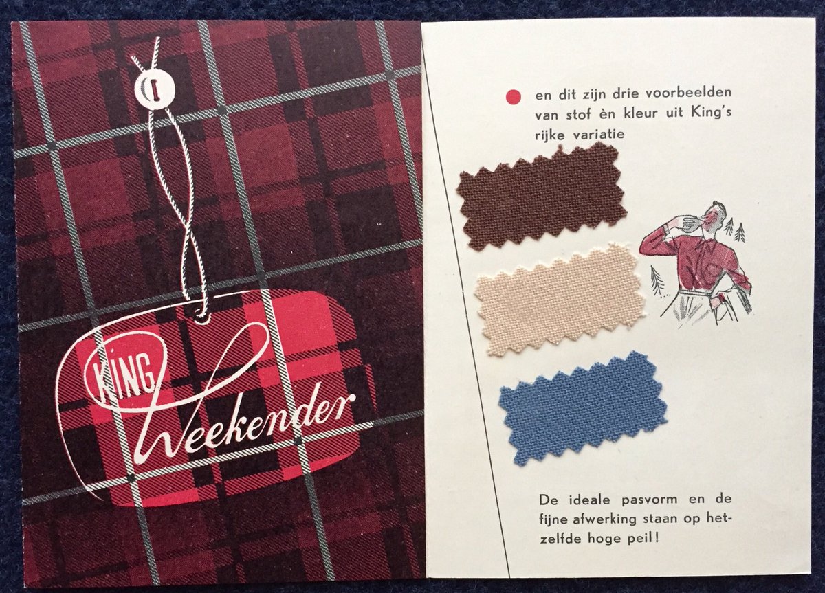 Reindst's tweet photo. Onbekende brochure over de tien beste #winkels van #Amsterdam, geschreven door J.W.F. #Werumeus #Buning. Eind jaren ‘50 schat ik. Bijlage van #Meddens met echte #textiel-staaltjes #tijdsbeeld @CollectiesUvA #retail #erfgoed https://t.co/J9FoTq0vq4