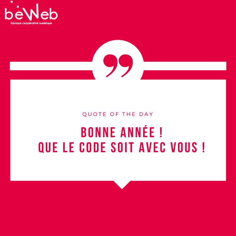 BeWeb_'s tweet photo. Bonne année !! @Ecole_Numerique #TeamBeWeb #numerique #web https://t.co/JTxlaBVzhh
