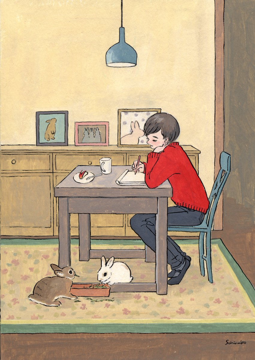 Schinako Moriyama Illustrator おうちが一番 うさぎ イラスト