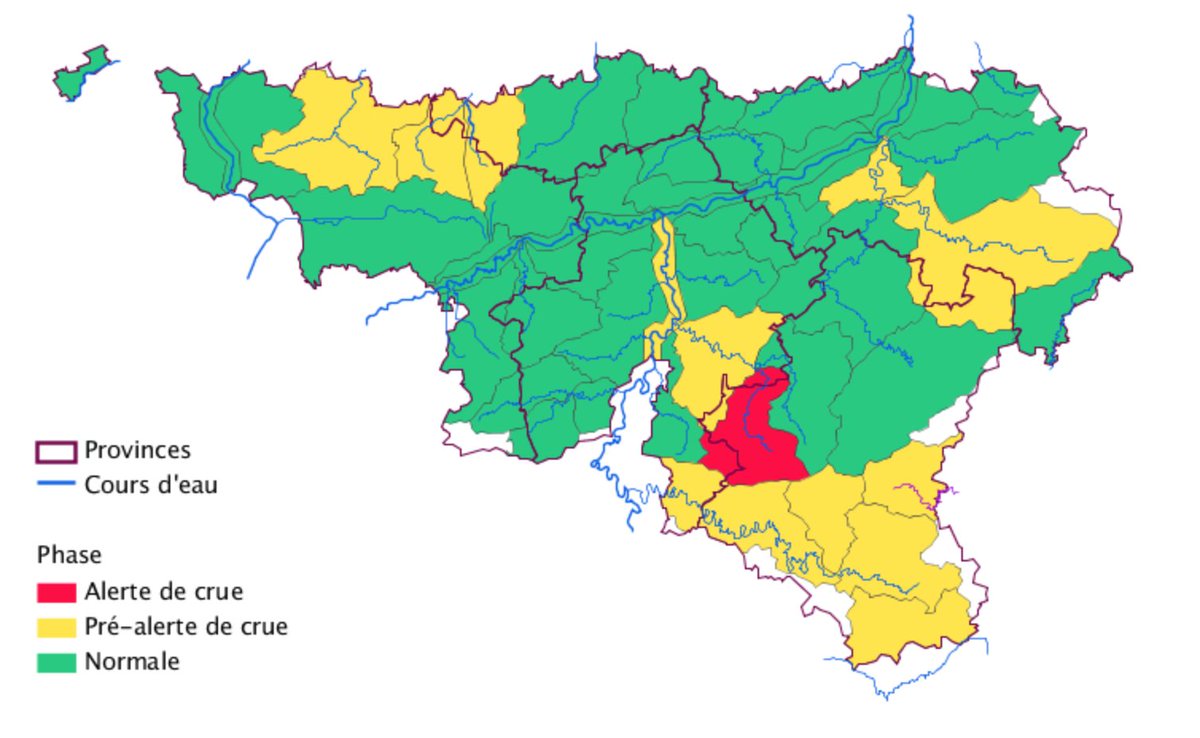 Hydroprotect's tweet image. ⚠️Province de #Luxembourg 🔺🔺Alerte #crues pour la #Lesse Les conditions de passage en phase d'alerte de crue sont atteintes, la hausse des niveaux devrait se poursuivre de manière rapide au cours de prochaines heures. La vigilance est de mise 🌊🤛
