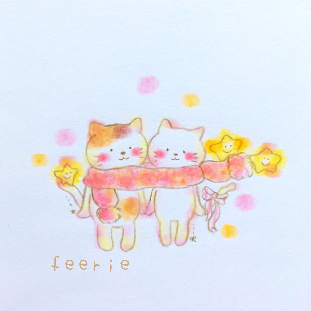 Feerie 冬は暖かい イラスト 色鉛筆 イラストレーター Illust Illustrator Illustration Colorpencil Feerie