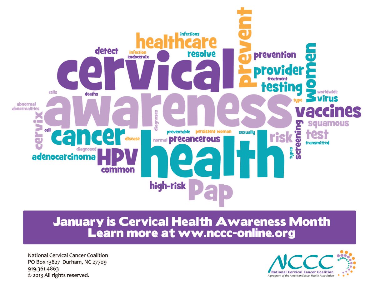 January is Cervical Health Awareness Month. Cervical cancer is preventable, but 13,000 women are diagnosed in the US each year. Raise awareness for vaccinations and testing this month! ow.ly/XiMj30hxVzN