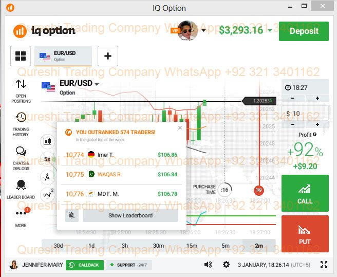 WaqasRiazPk's tweet image. #Trade like professionals #Consistent_wining_on_REAL_Account

@Learn Professional #Binary_Options_Trading with #WaqasRiaz
WhatsApp +923213401162