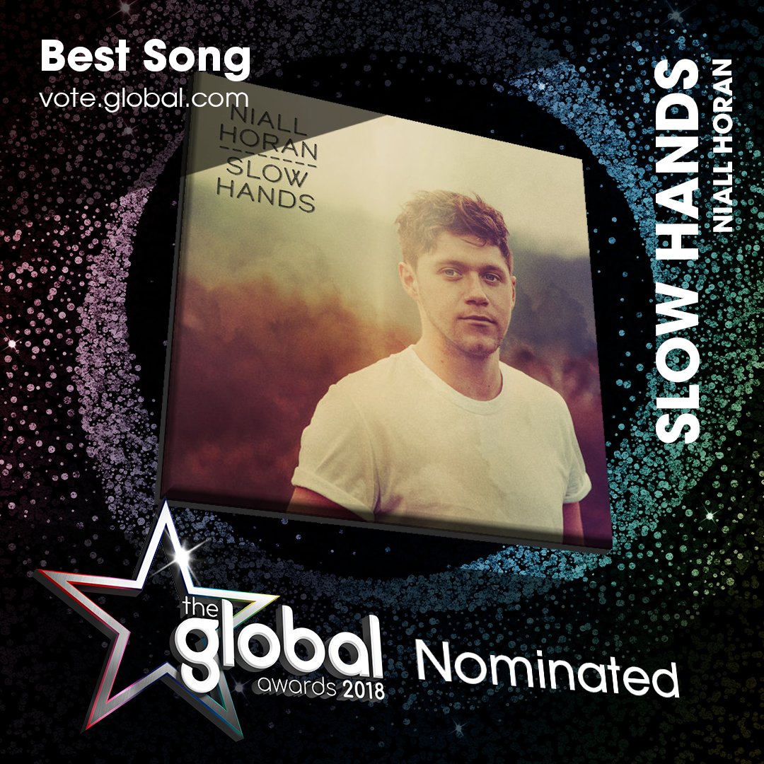 Delighted that 'Slow Hands ' is nominated for Best Song in #TheGlobalAwards ! You can vote at vote.global.com