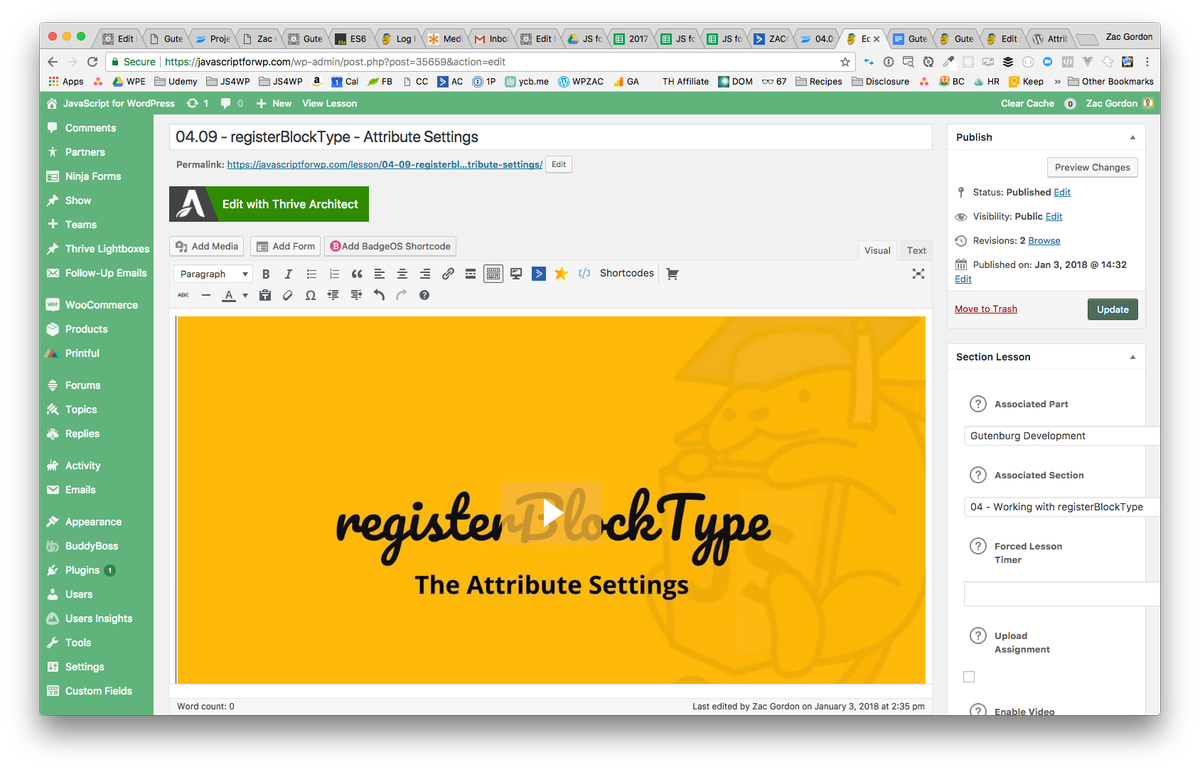 zgordon's tweet photo. Uploading videos to site now.. This Gutenberg Development Course is coming out today ya'll!!!!
#ShipFastShipOften #Gutenberg #Deeply https://t.co/CaKvL9QKjU https://t.co/779b8mnK2r