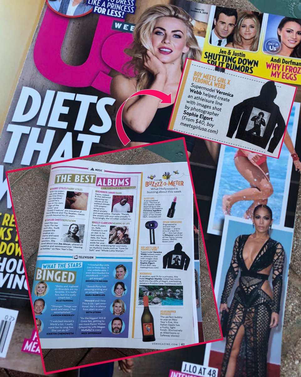 BoyMeetsGirlusa's tweet photo. Have you picked up your copy of @usweekly yet featuring #BMGxVW? We're on the #BUZZZZOMETER ✋ Shop the collection here: https://t.co/Vlq1zQ5eSQ #boymeetsgirl x #veronicawebb #boymeetsgirlusa #boymeetsgirlblacklabel #blacklabel #poweredbyshopify ✨ https://t.co/rLooTjp3NI