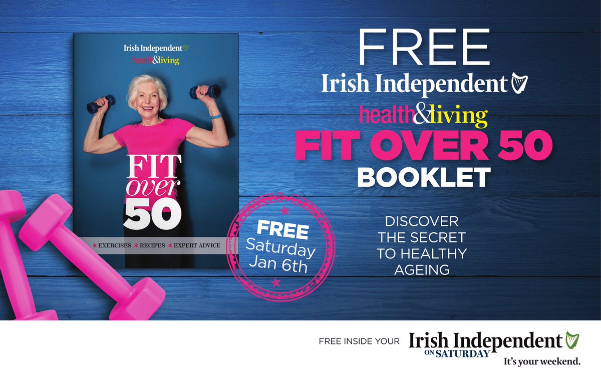Discover the secret to ageing healthily this Saturday with the Irish Independent where we publish our free booklet, 'Fit Over 50', which includes easy-to-follow expert advice on diet, exercise, mental health and healthy recipes! @karlhenrypt <a href="/Independent_ie/">Irish Independent</a>