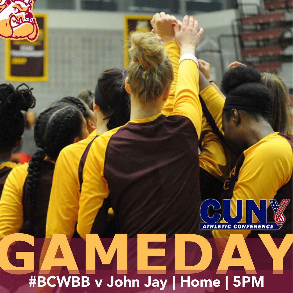 bklyn_bulldogs's tweet photo. #BasketballDoubleHeader #GAMEDAY
@bklyn_bulldogs 🆚 @JJayAthletics 
🗓️1-3-18
📍West Quad Center
⏲️WBB Game - 5PM | MBB Game - 7:15PM
📻https://t.co/JOvwASgVVf 
@BklynCollege411 #BCFamily #BrooklynHoops @CUNYAC https://t.co/Cto5fkm4pN