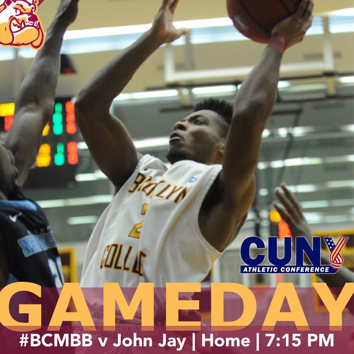 bklyn_bulldogs's tweet photo. #BasketballDoubleHeader #GAMEDAY
@bklyn_bulldogs 🆚 @JJayAthletics 
🗓️1-3-18
📍West Quad Center
⏲️WBB Game - 5PM | MBB Game - 7:15PM
📻https://t.co/JOvwASgVVf 
@BklynCollege411 #BCFamily #BrooklynHoops @CUNYAC https://t.co/Cto5fkm4pN
