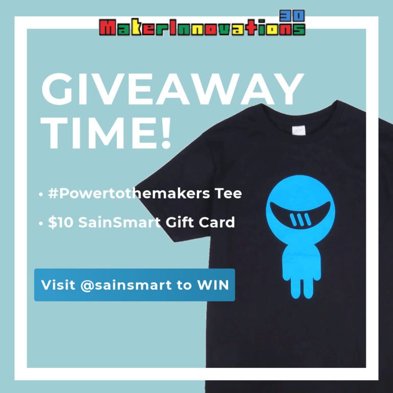 Want to win a <a href="/Sain_Smart/">SainSmart</a> #PowerToTheMakers tee? Enter now for free at makerinnovations3d.com/giveaways