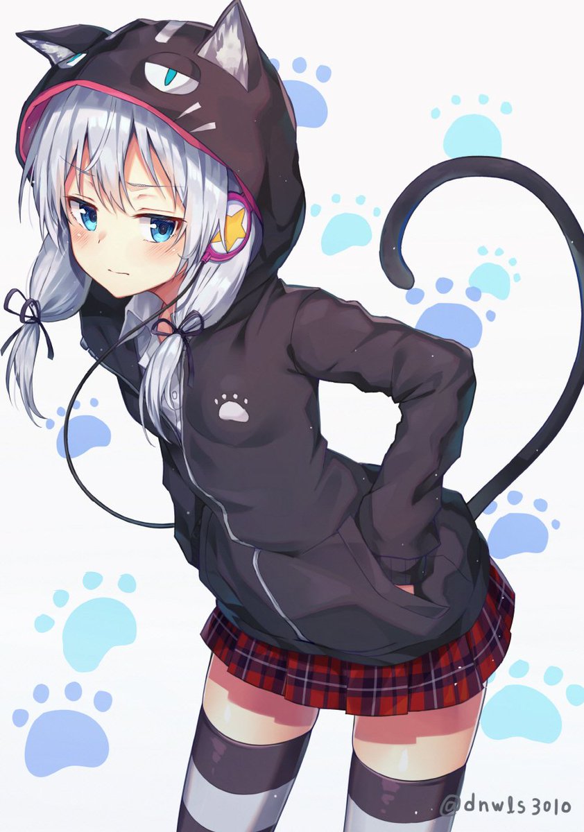 ヒノ あけましておめでとうございます 猫パーカーにニーソの組み合わせが好きですし女の子も可愛いです 今年もイラスト楽しみにしてます