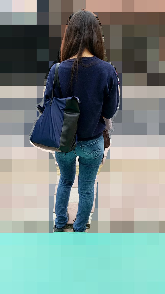 街撮りジーンズお尻 