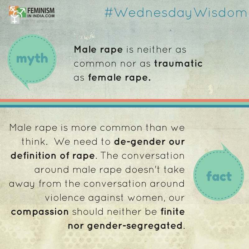 FeminismInIndia's tweet photo. Let our compassion not be limited by gender. We need to start recognizing the trauma of male rape survivors. #WednesdayWisdom https://t.co/pCMvkW8IE2
