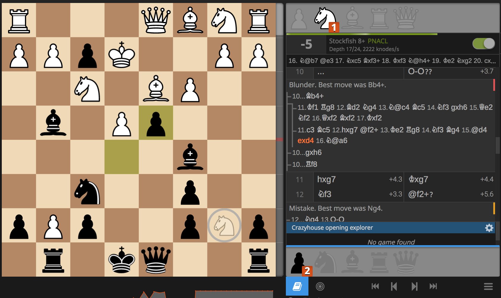 lichess.org on X: On Lichess, you can analyze Crazyhouse and all other  variants with Stockfish!   /  X