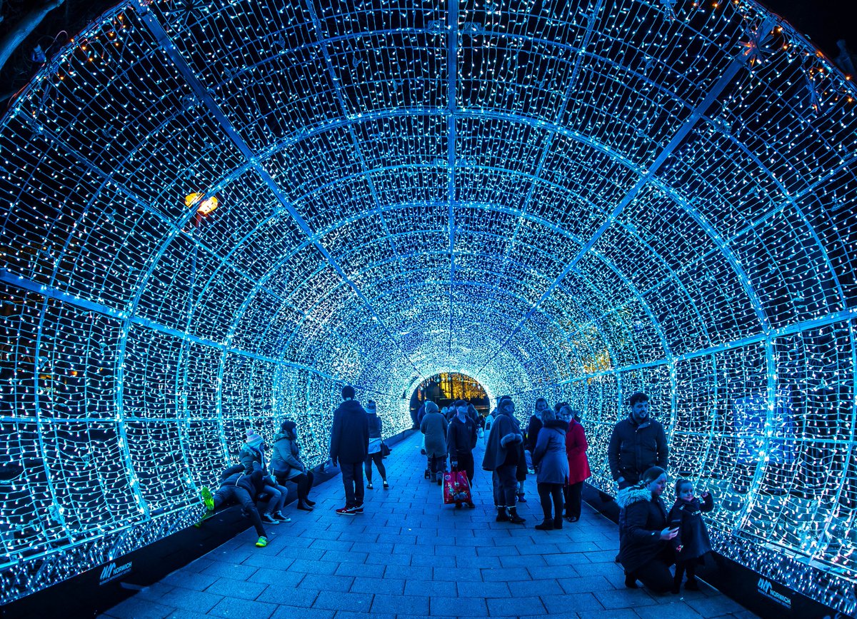 VisitNorwich's tweet photo. The Tunnel of Light is only around until this Friday (5th), If you want to see it before it closes this week is your last chance! #MyTunnelOfLight https://t.co/Fvoer3LQ2d