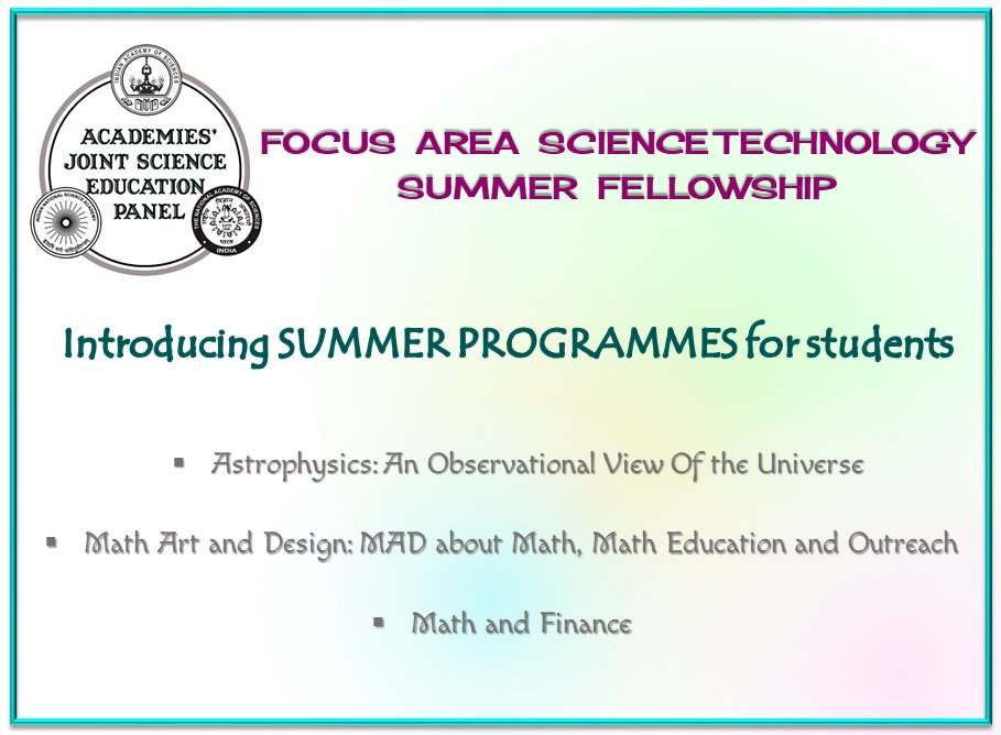 Happy 2018 all! It's a brand New Year &amp; there's a lot going on here.
Apart from the usual, we have just introduced 3 #SummerSchools. We are still working out the 3rd one, but applications are open for the #Astrophysics &amp; #Math programs.
Take a look: goo.gl/4SWZkx