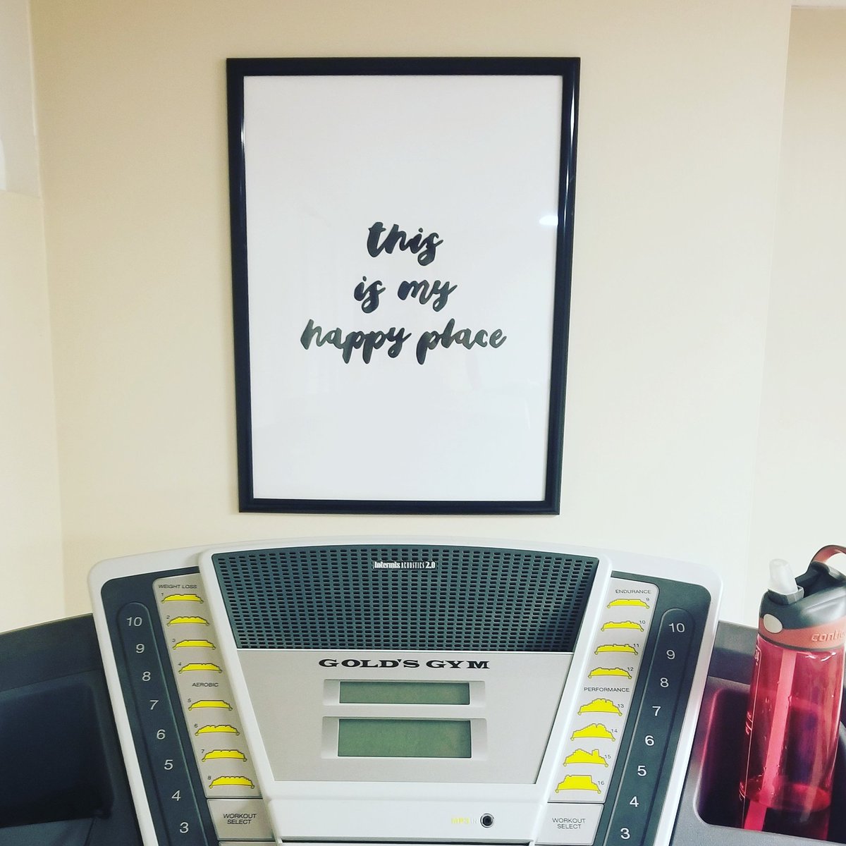 afitfox's tweet photo. How's that for motivational art?! I created this the other day &amp; I knew it would be the perfect phrase especially when I was feeling the urge to give up. Glancing up at "this is my happy place" during my run helped me tremendously! #iAmLimitless @FitApproach @tabio_usa https://t.co/bU6aHvTLxh