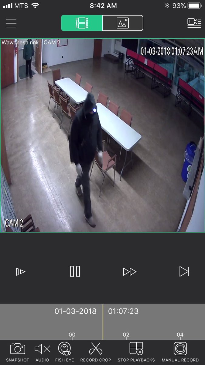 SourisRiverRec's tweet photo. Anyone recognize these two individuals? Broke into the rink at 1:00 a.m January 3rd 2018. @rcmpmb @BrandonPolice 
Please share. https://t.co/c8wfaDotpr