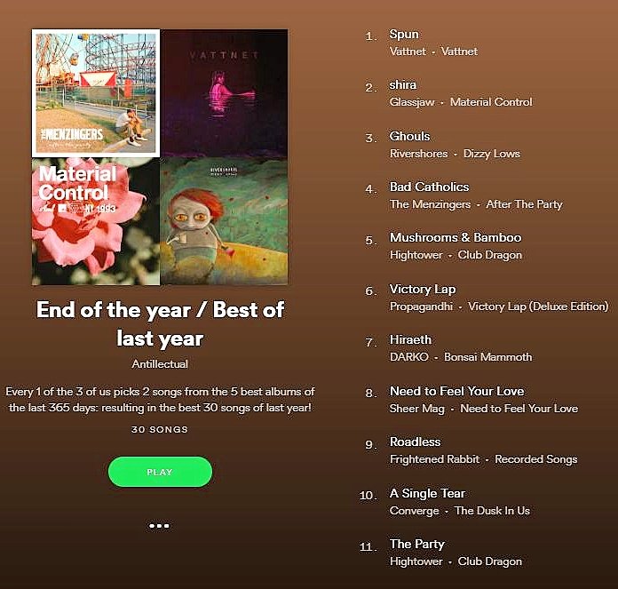 Curious what new music we loved/listened to in 2017? Check our spotify playlist! 
open.spotify.com/user/antillect…