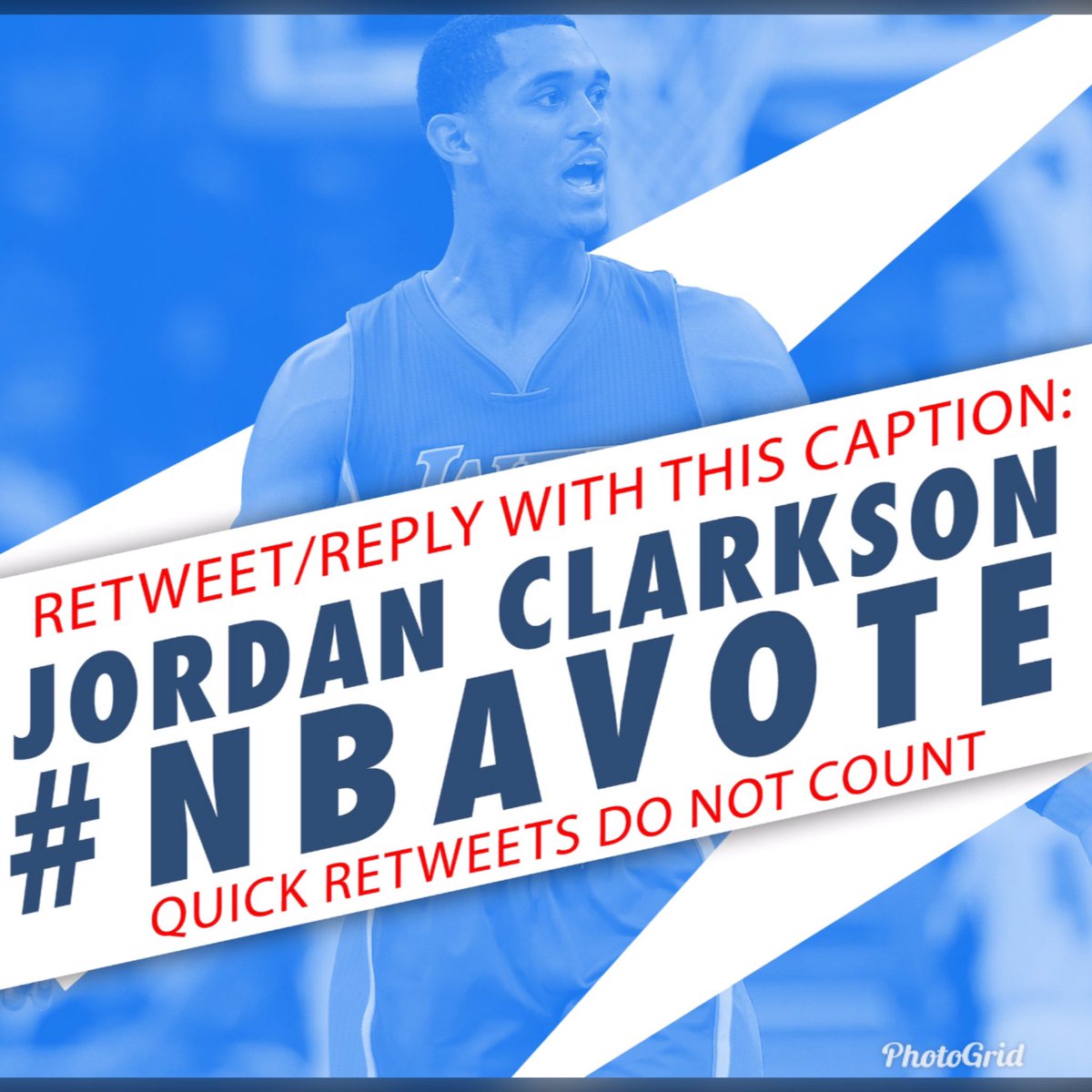 TheDeanQuinito's tweet photo. Let's vote the 1st Fil-Am into the NBA All-Star Game this year! Show the world what it means to be Pinoy! #NBAVote Jordan Clarkson https://t.co/GHYRXMP8OK