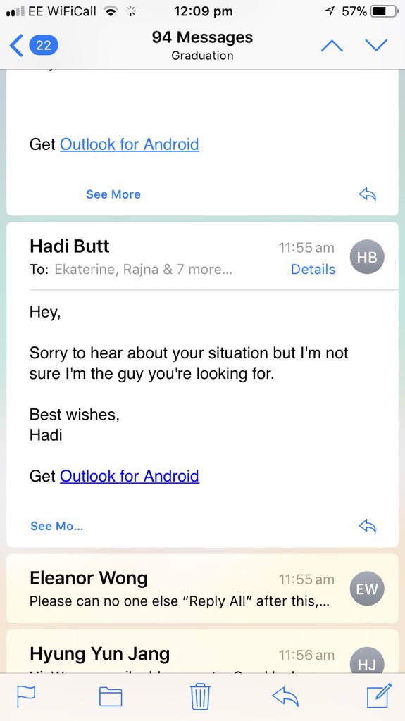 miraculous_dude's tweet photo. So someone accidentally sent an email about their graduation to EVERY UCL student (+40k) and the responses are killing me. https://t.co/o99GgPV5cW