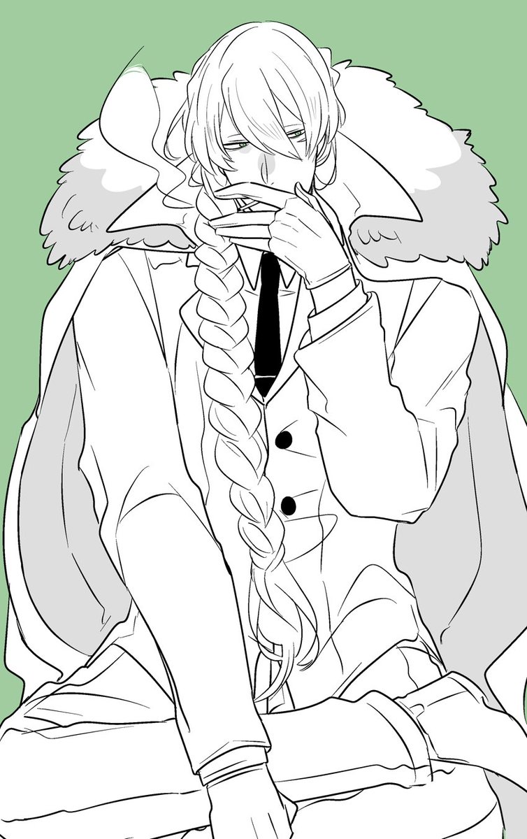 なんかもっこもこのあのマフィアとかが良く着てるやつ…ってイメージだけで描いたジン 