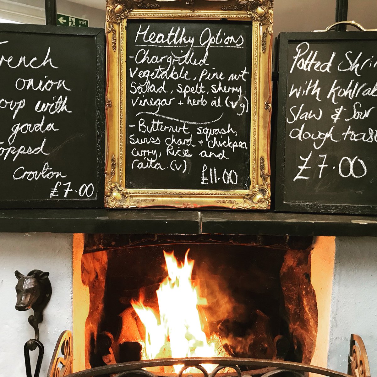 Forget the blustery January weather and join us by the cosy fire for a drink or bite to eat. We even have healthy options... #JanuaryBlues #HealthyFood <a href="/TheBullHotel/">The Bull Hotel</a> <a href="/FullersKitchen/">Fuller's Kitchen</a>