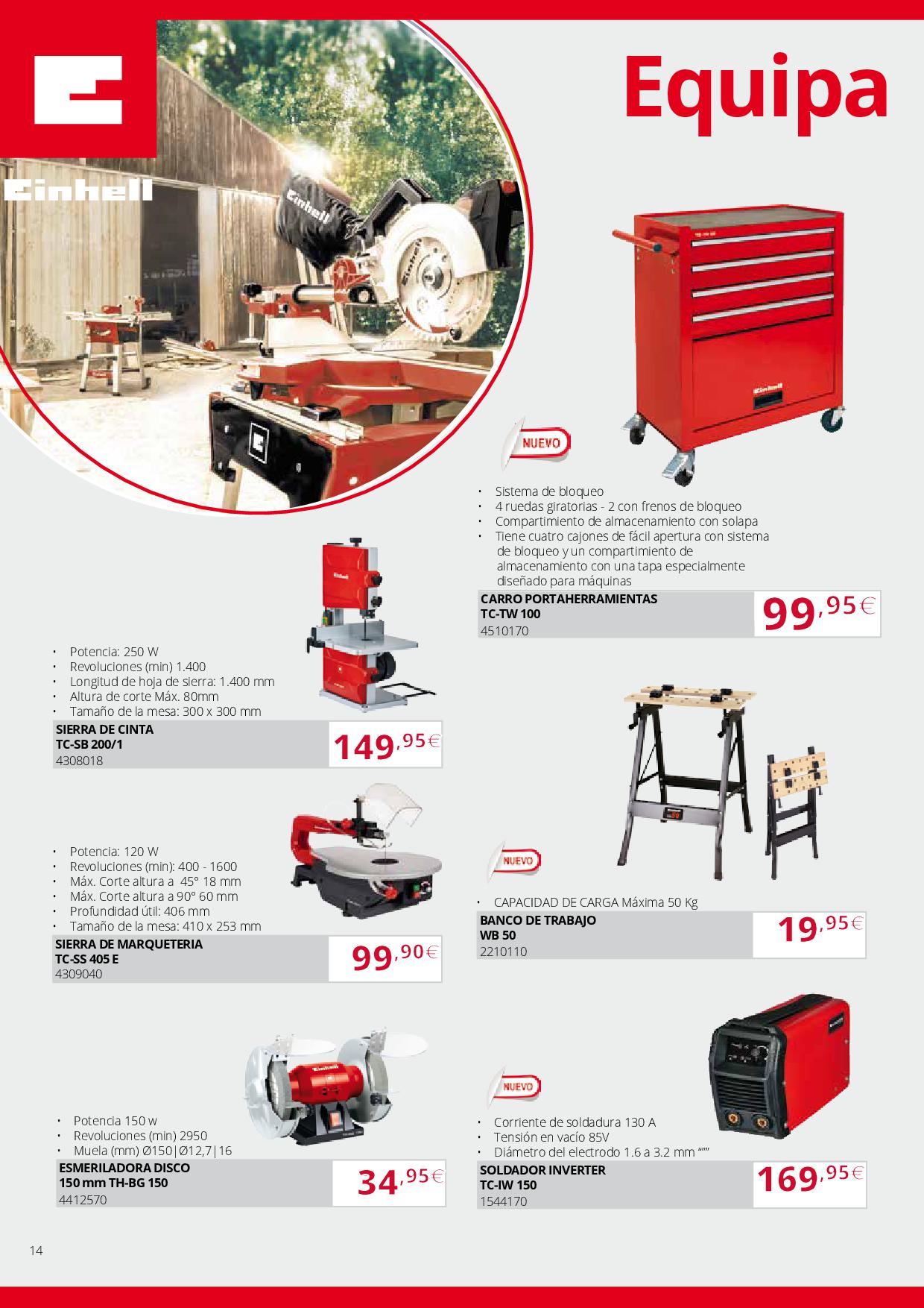 Banco de trabajo Einhell capacidad 50kg