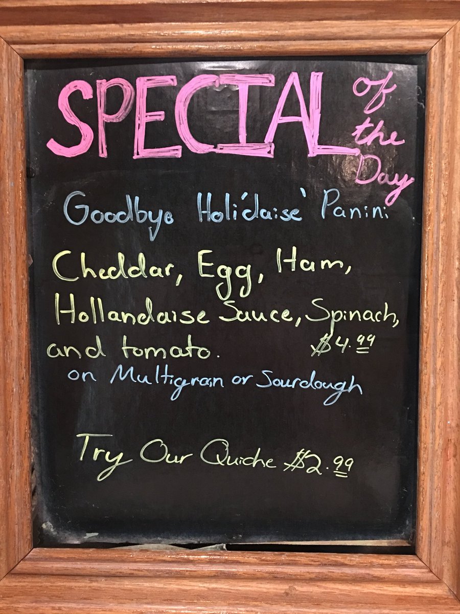 XposBarCoffee's tweet photo. Goodbye Holi'daise' Panini #xposbarcoffee #punnyspecials #humpday https://t.co/PUfBK8FIIF