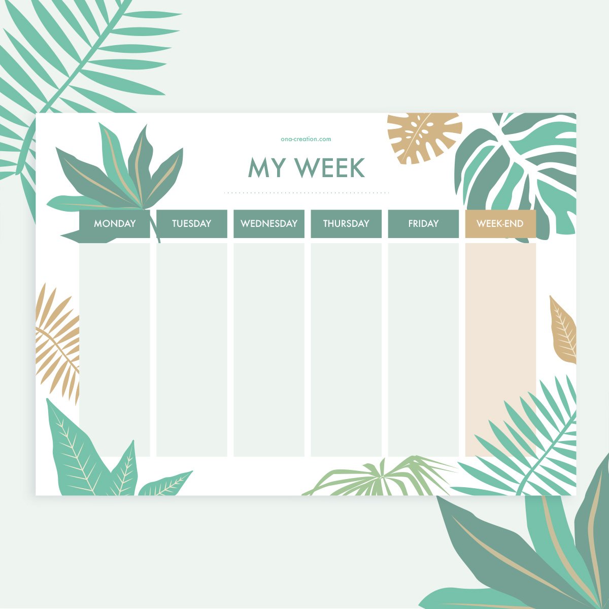 Happy New Year! For a fresh start, download the FREE Printable Tropical Weekly Planner: ona-creation.com/blog/free-week… It's fun, it's fresh and it's #FREE! #printable #freebie #planneraddict