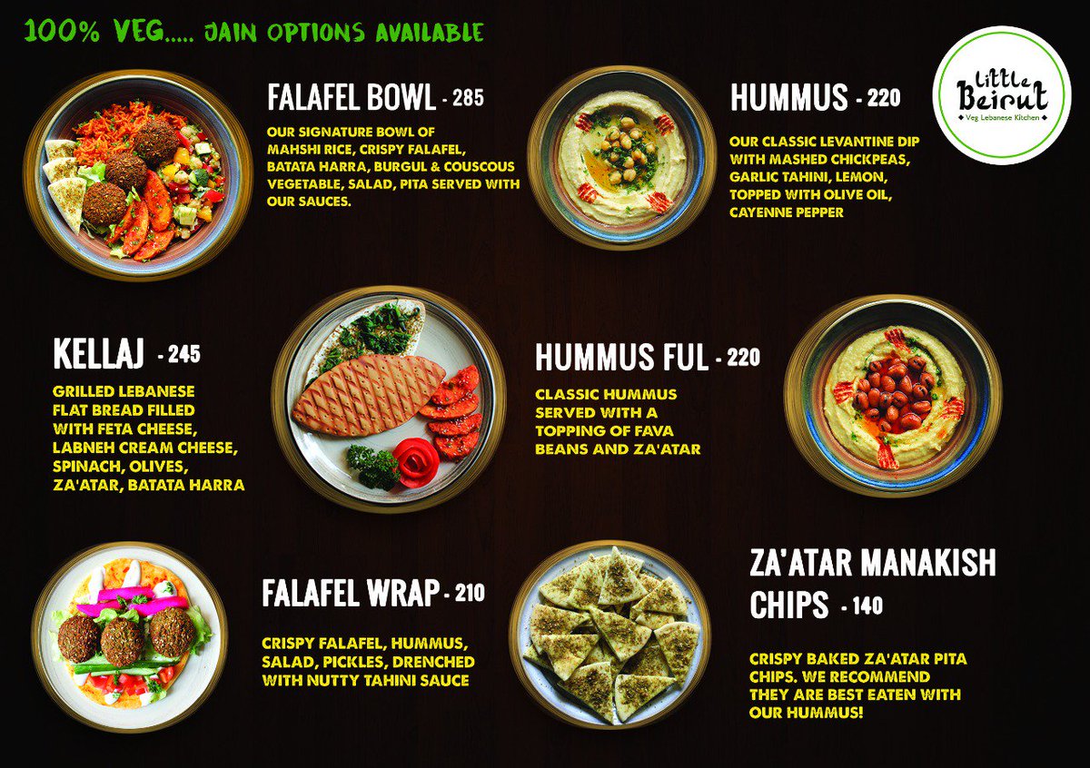 LittleBeirutIn's tweet photo. So many flavors to explore! See us at the Pop-Up Hut, below Kemps corner flyover, next to Crossword bookstore and feast on our authentic Lebanese cuisine.

#lovelittlebeirut #popuphut #food https://t.co/MbXuPiOCbW