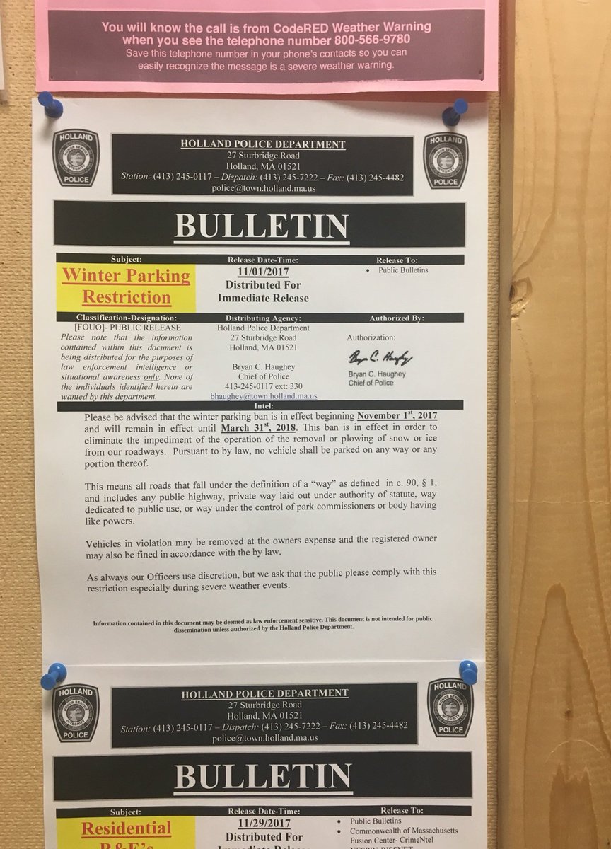As we prepare for a major snow event we are seeking cooperation from the public in complying with the winter parking restriction. Please review the link for more details on the parking ban. facebook.com/HollandMAPD/po…