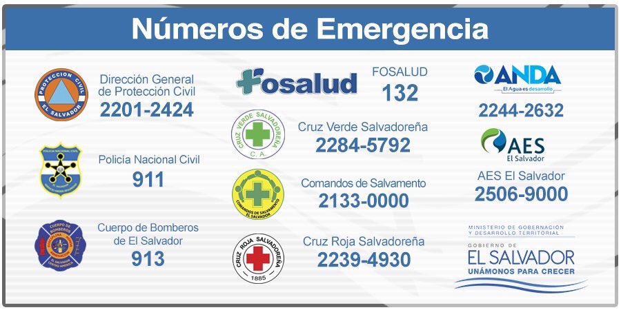 radioyskl's tweet photo. RECUERDE: para reportar emergencias .@gobernacion_sv https://t.co/pO5l7R26Vj