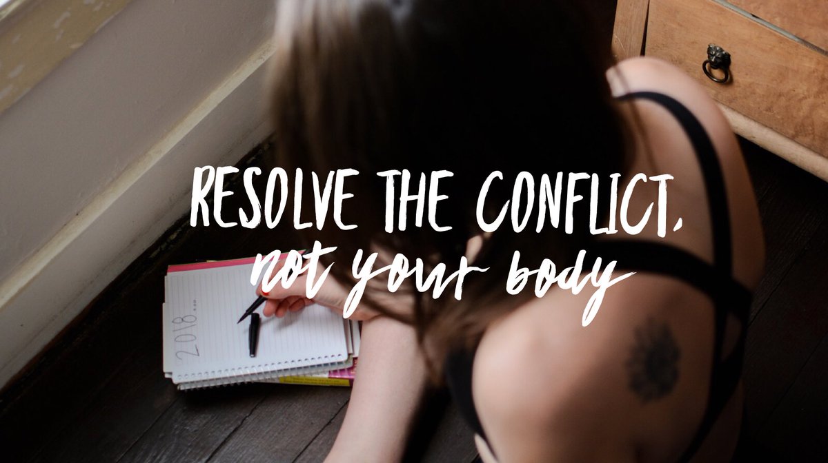 AbigailLHoff's tweet photo. Start fresh this year. Ditch the demoralizing resolutions and instead work WITH yourself. New post on Tallulahish on resolving body conflicts, not your body: https://t.co/UuqfYPPBfX https://t.co/DItVQGquXz