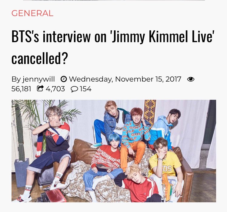 example 15: btsthanks to @/KthZeus! bts was never confirmed for an interview, only a mini concert. a lot of people assumed there was an interview when there wasn’t