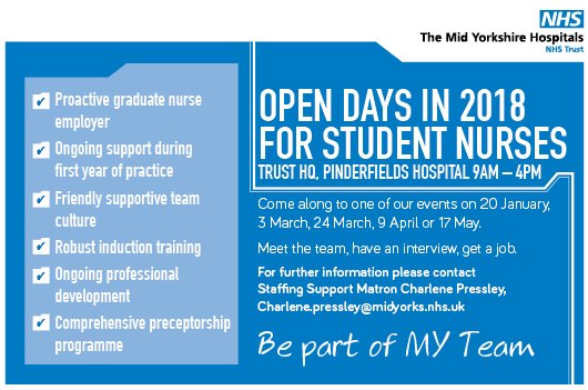 Great opportunity for final stage students to come along and meet the team