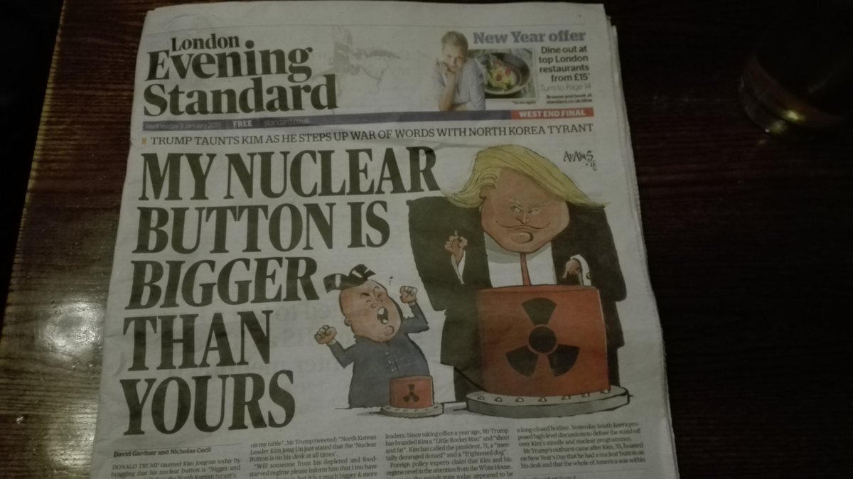 Elisagazzara's tweet image. Londoners point of view #pressbutton #Trump #Korea