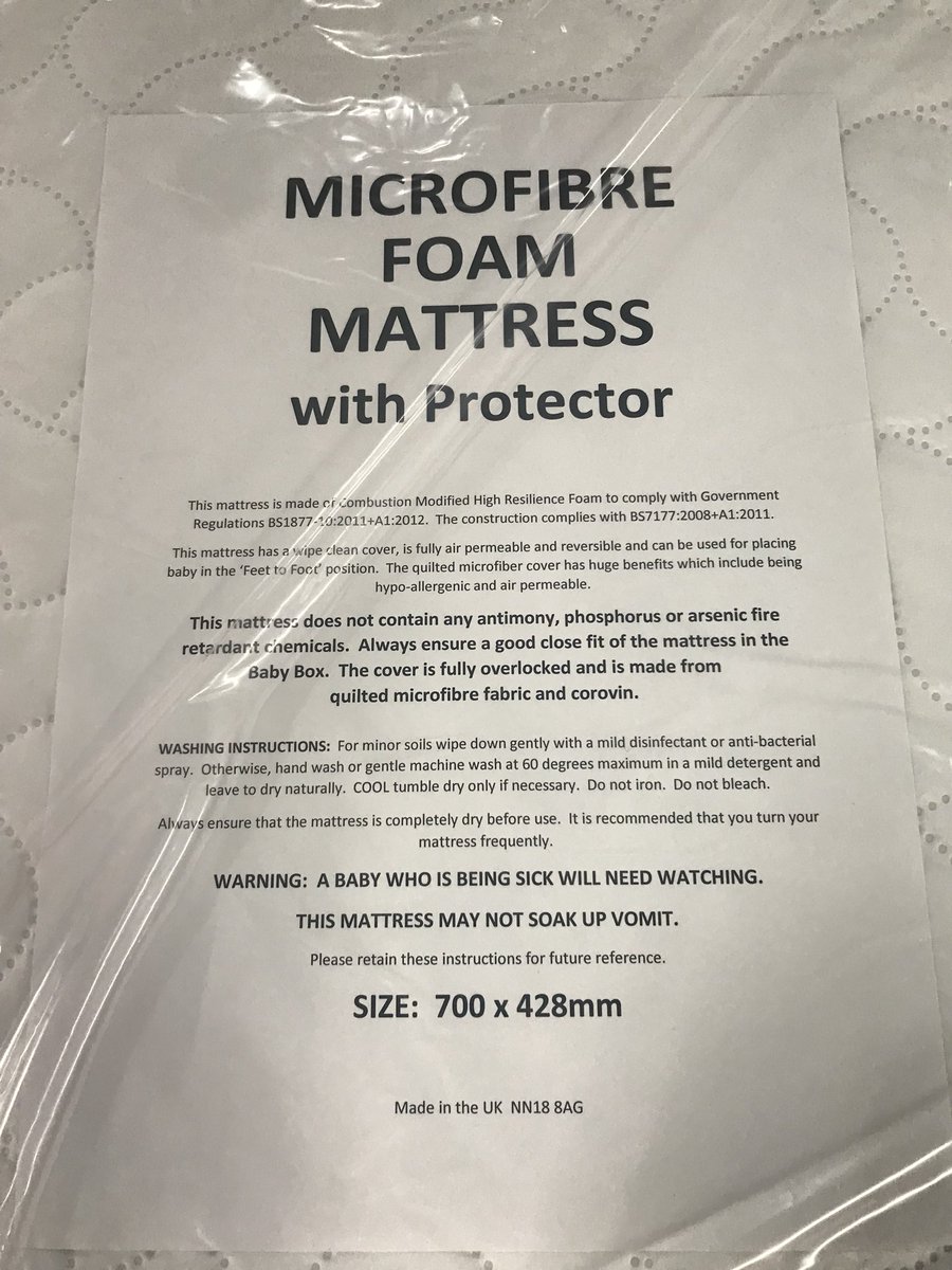 MareeToddMSP's tweet photo. A wee reminder: the baby box construction complies with BSEN:11330 as a crib for domestic use, mattress fully compliant with BS187 (flammability) & construction complies with BS7177 (specification for children’s cots). Have included some positive views for info. https://t.co/epLxZbrg6e
